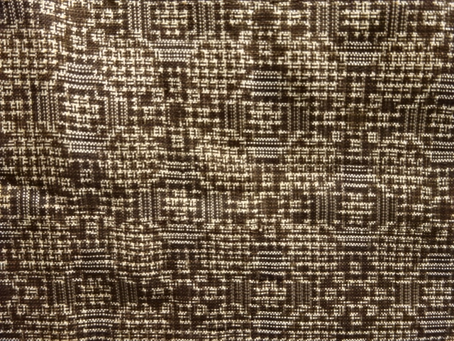 JAPANESE KIMONO / ANTIQUE KIMONO / SILK / DORO OSHIMA TSUMUGI / WOVEN FLORAL SHOKKOMON
